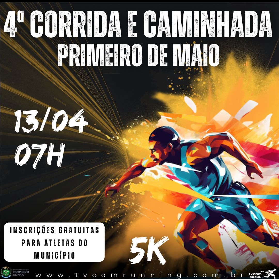 4ª CORRIDA PEDESTRE DE PRIMEIRO DE MAIO PR 5K