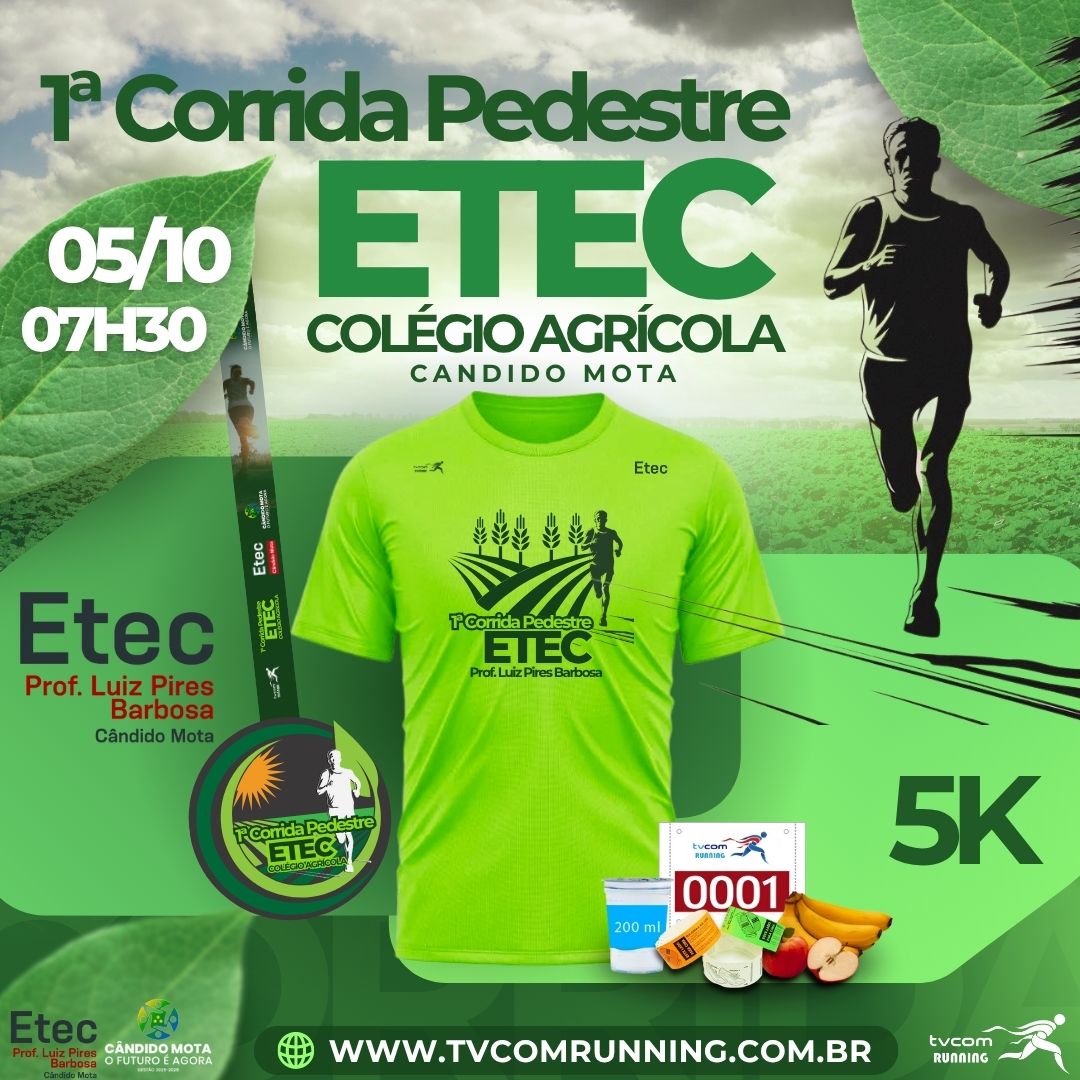 1ª CORRIDA PEDESTRE ETEC DE CÂNDIDO MOTA SP