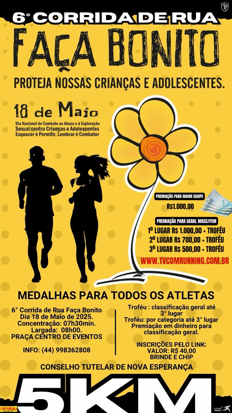 6ª CORRIDA DE RUA FAÇA BONITO DE NOVA ESPERANÇA PR
