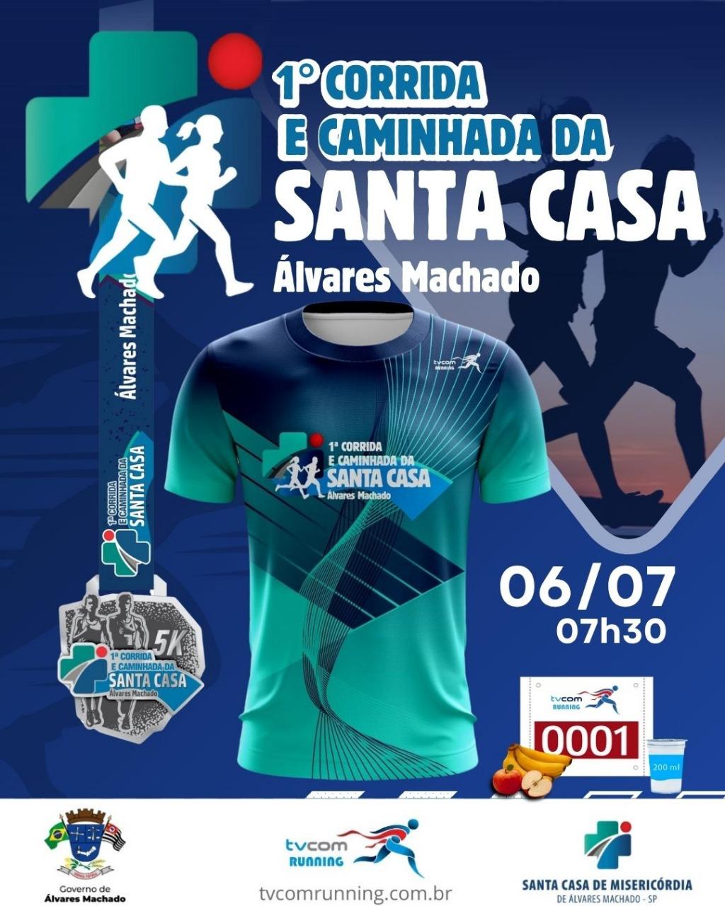 1ª CORRIDA E CAMINHADA DA SANTA CASA DE ÁLVARES MACHADO SP