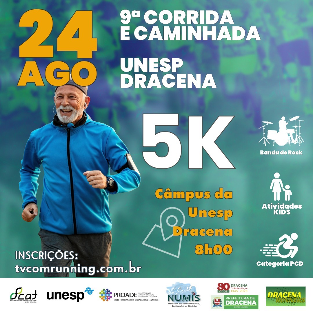 9ª CORRIDA E CAMINHADA DA UNESP DRACENA SP