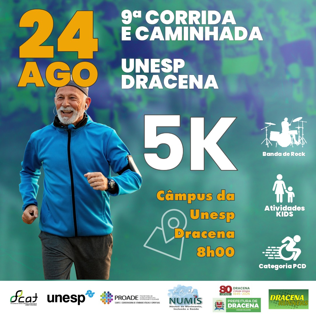 9ª CORRIDA E CAMINHADA DA UNESP DRACENA SP
