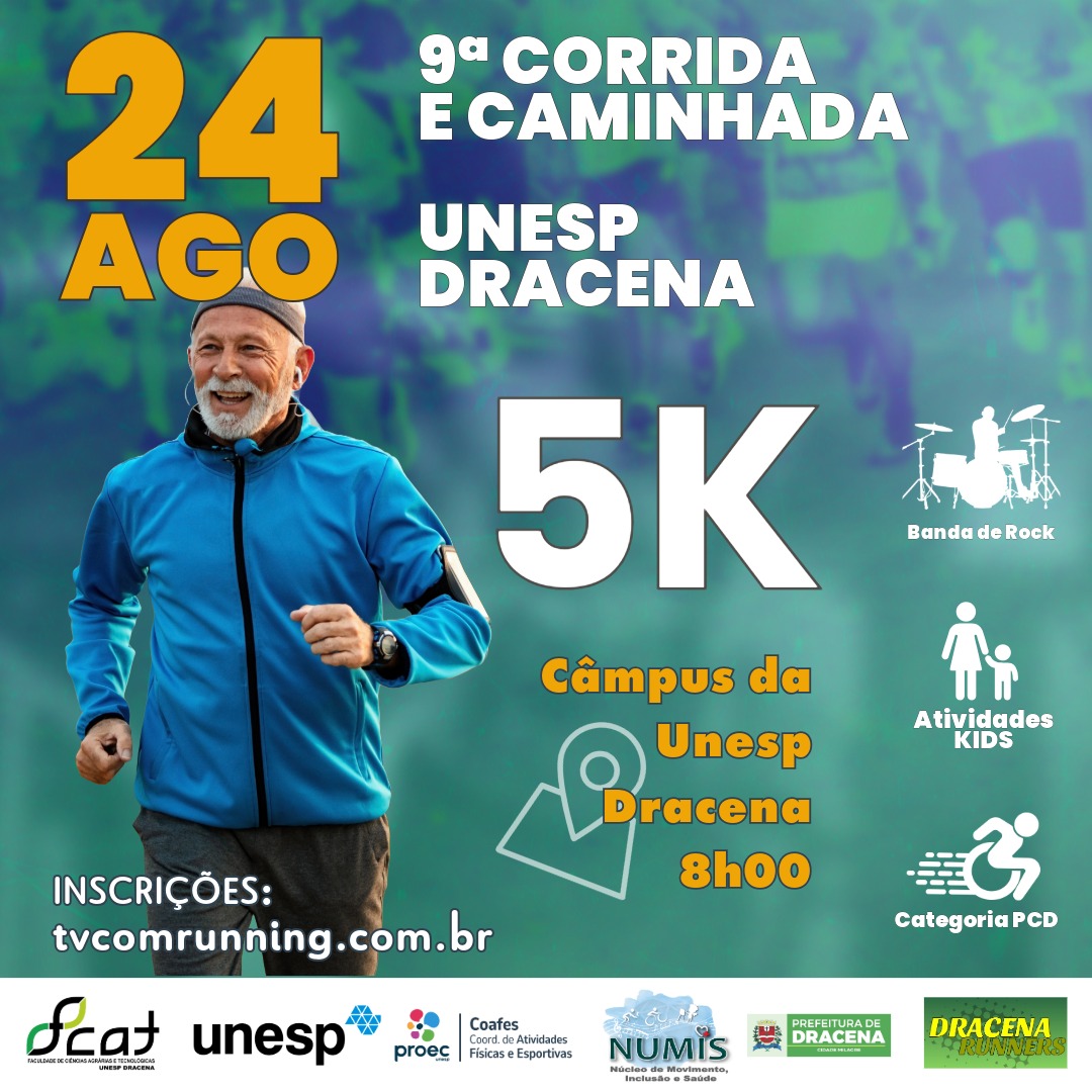 9ª CORRIDA E CAMINHADA DA UNESP DRACENA SP