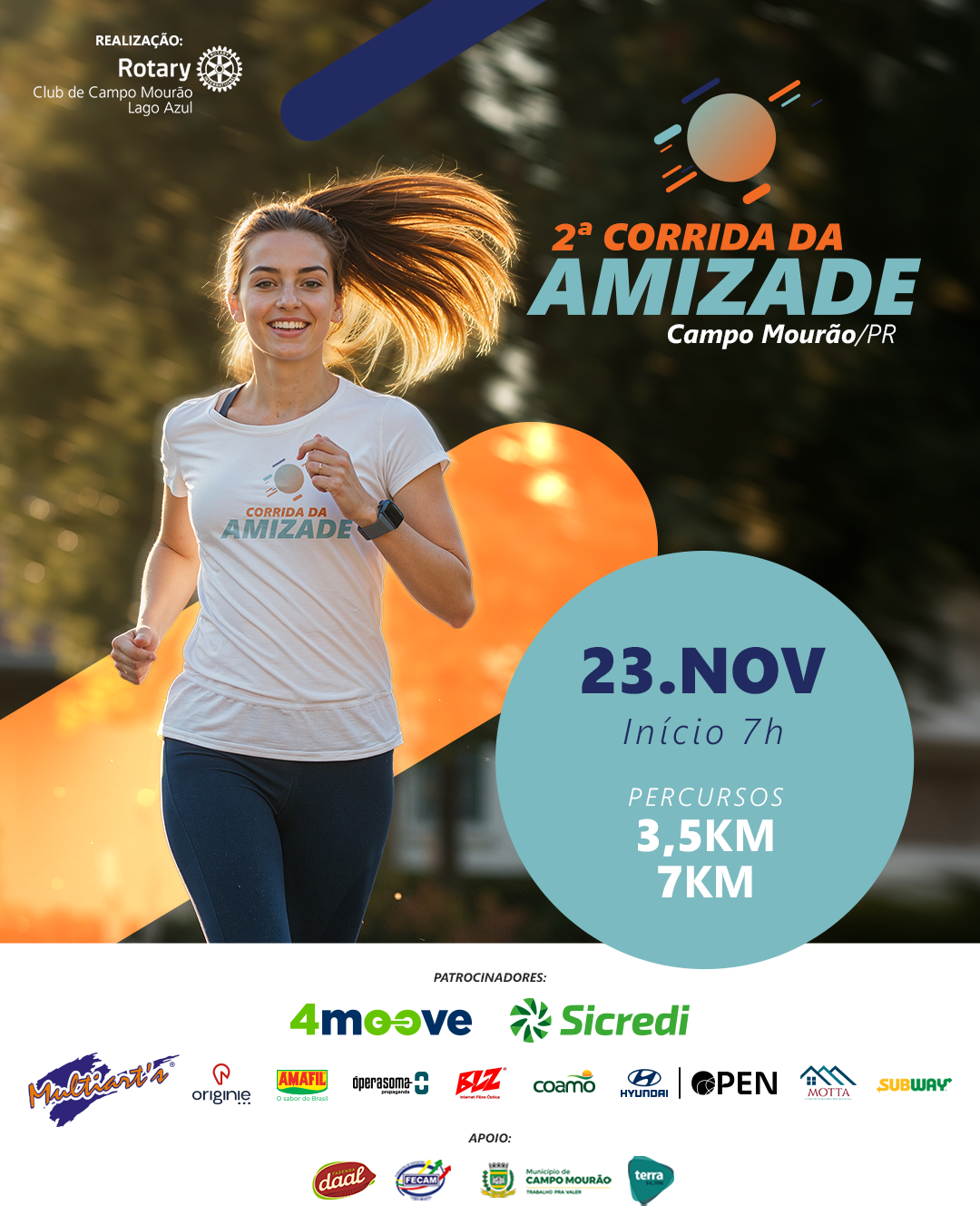 2ª CORRIDA DA AMIZADE DO ROTARY CLUB DE CAMPO MOURÃO LAGO AZUL
