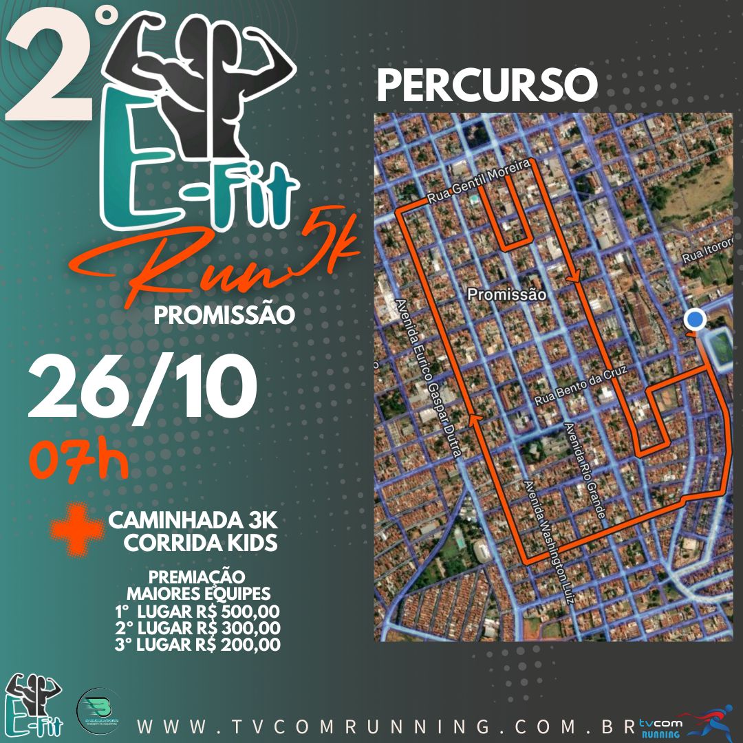 2° E-FIT RUN PROMISSÃO - SUPER 5K