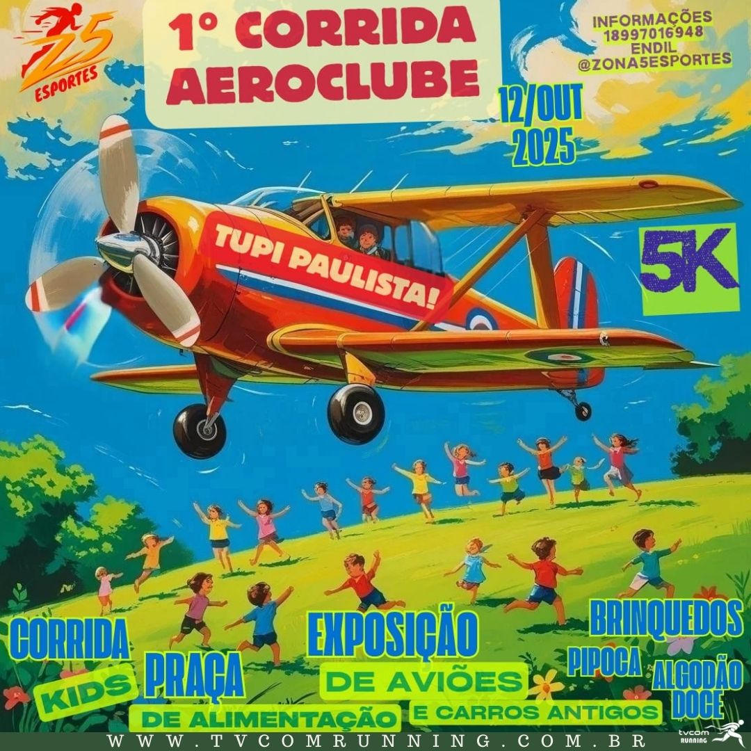 1ª CORRIDA DO AEROCLUBE DE TUPI PAULISTA SP