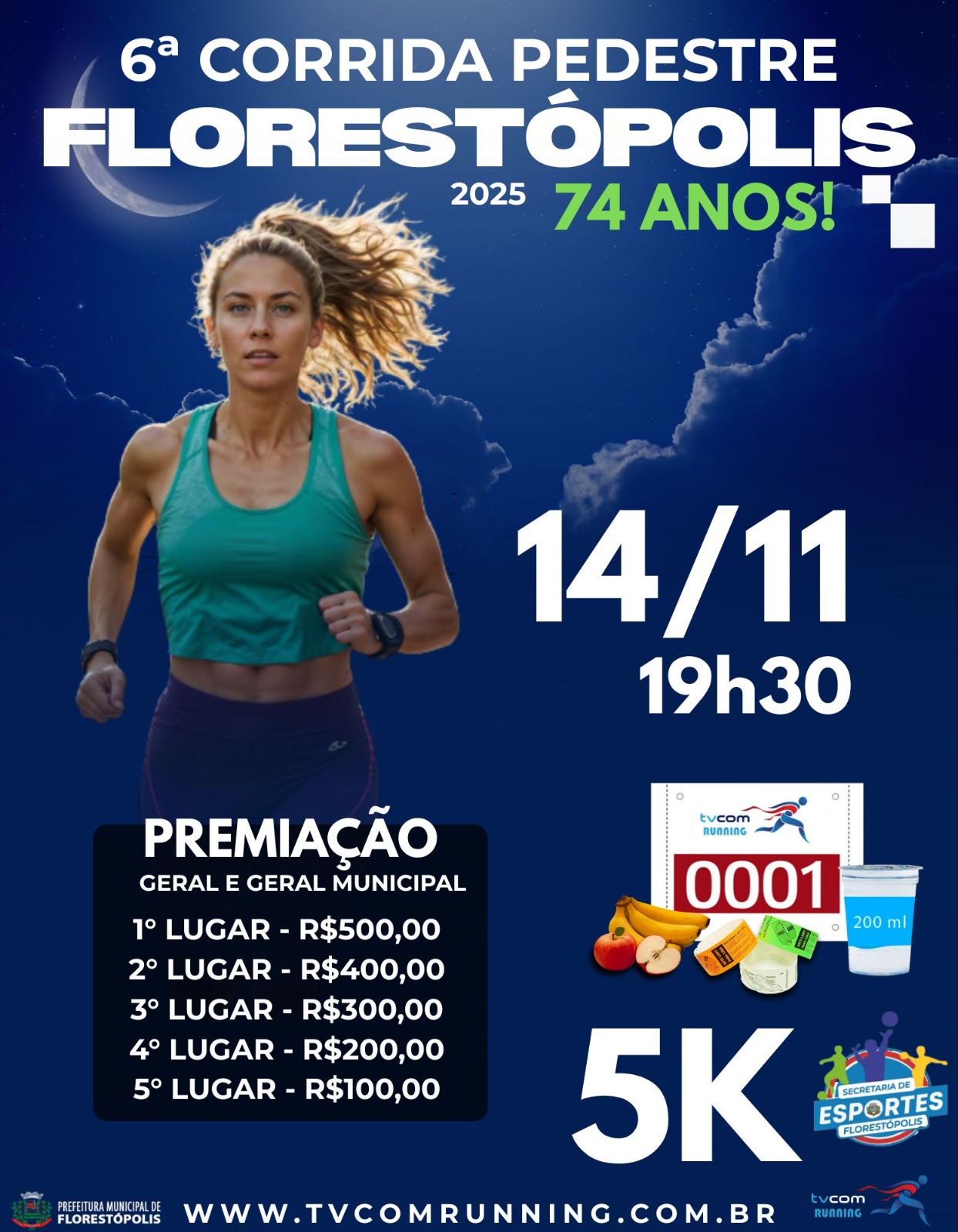 6ª CORRIDA PEDESTRE DE FLORESTÓPOLIS PR