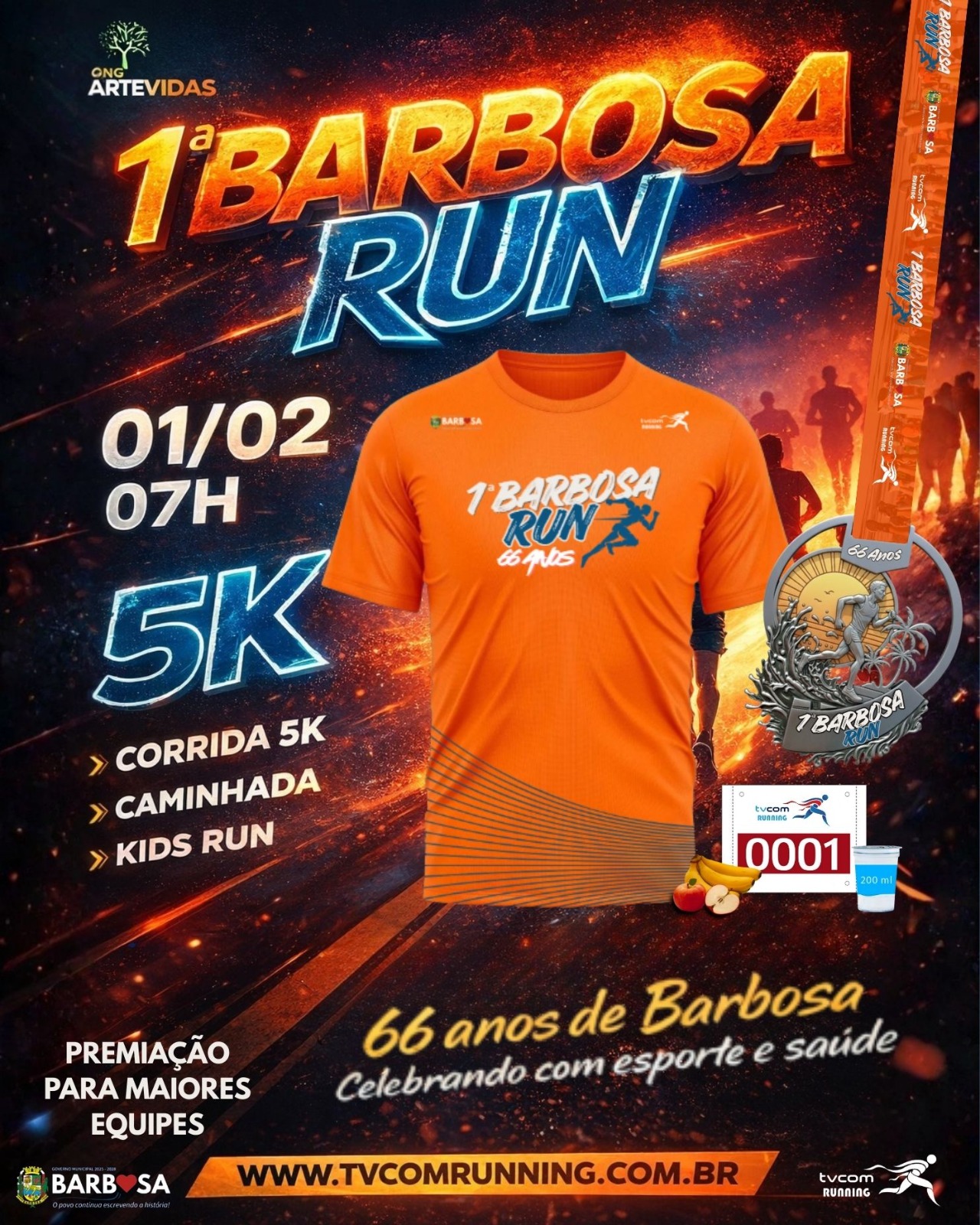1ª BARBOSA RUN 5K 66 ANOS
