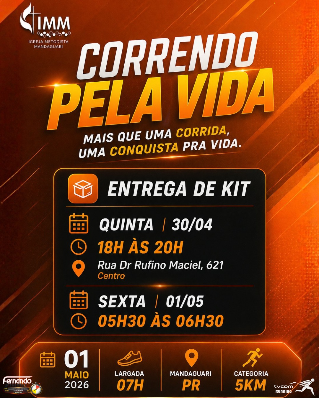 1ª CORRIDA CORRENDO PELA VIDA