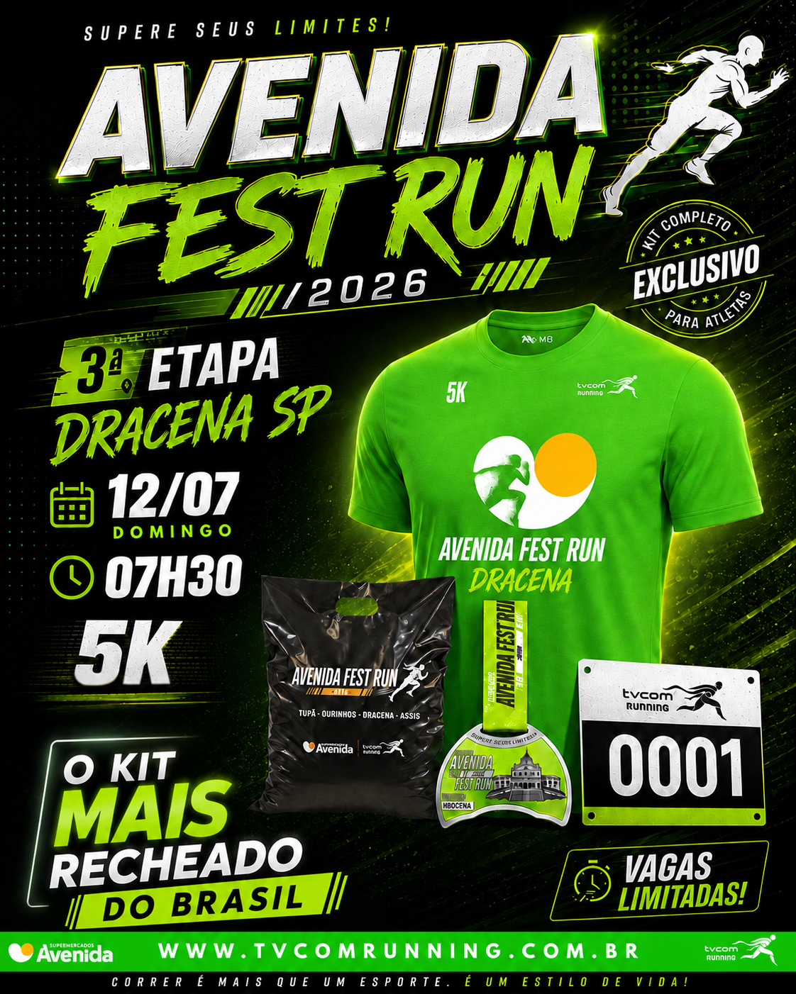AVENIDA FEST RUN ETAPA DRACENA SP 2026