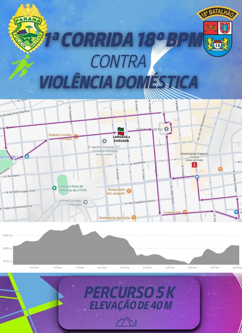 1ª CORRIDA 18º BPM CONTRA VIOLÊNCIA DOMÉSTICA
