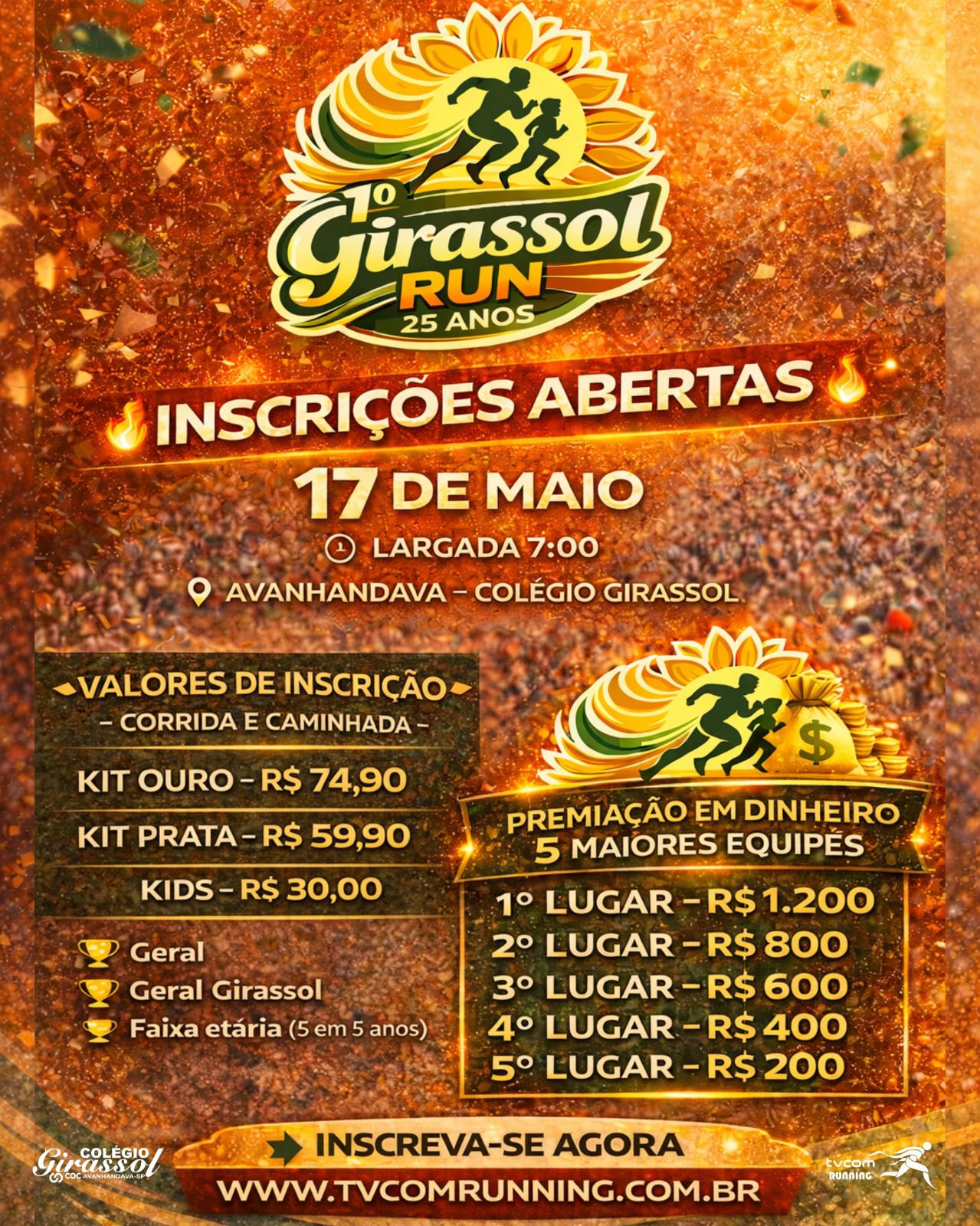 1º GIRASSOL RUN - 25 ANOS