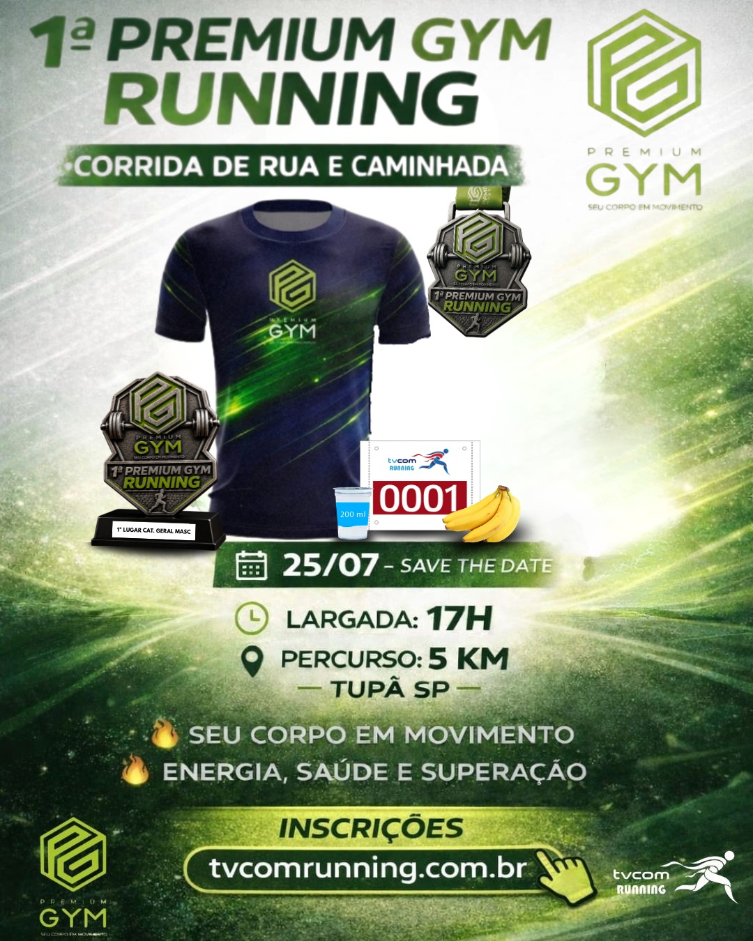 1ª PREMIUM GYM RUNNING 5K TUPÃ SP