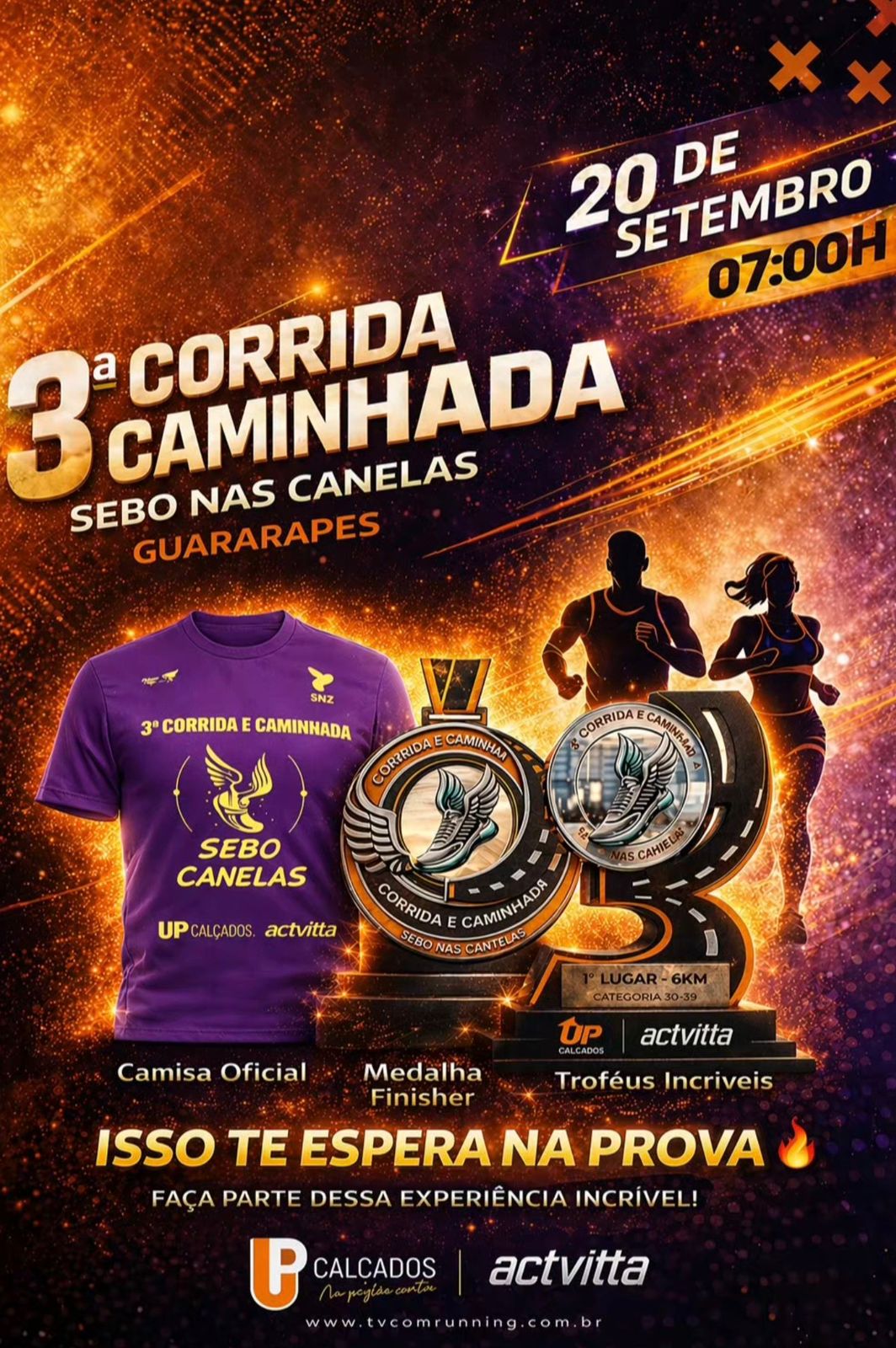 3ª CORRIDA E CAMINHADA SEBO NAS CANELAS UP CALÇADOS ACTIVITTA