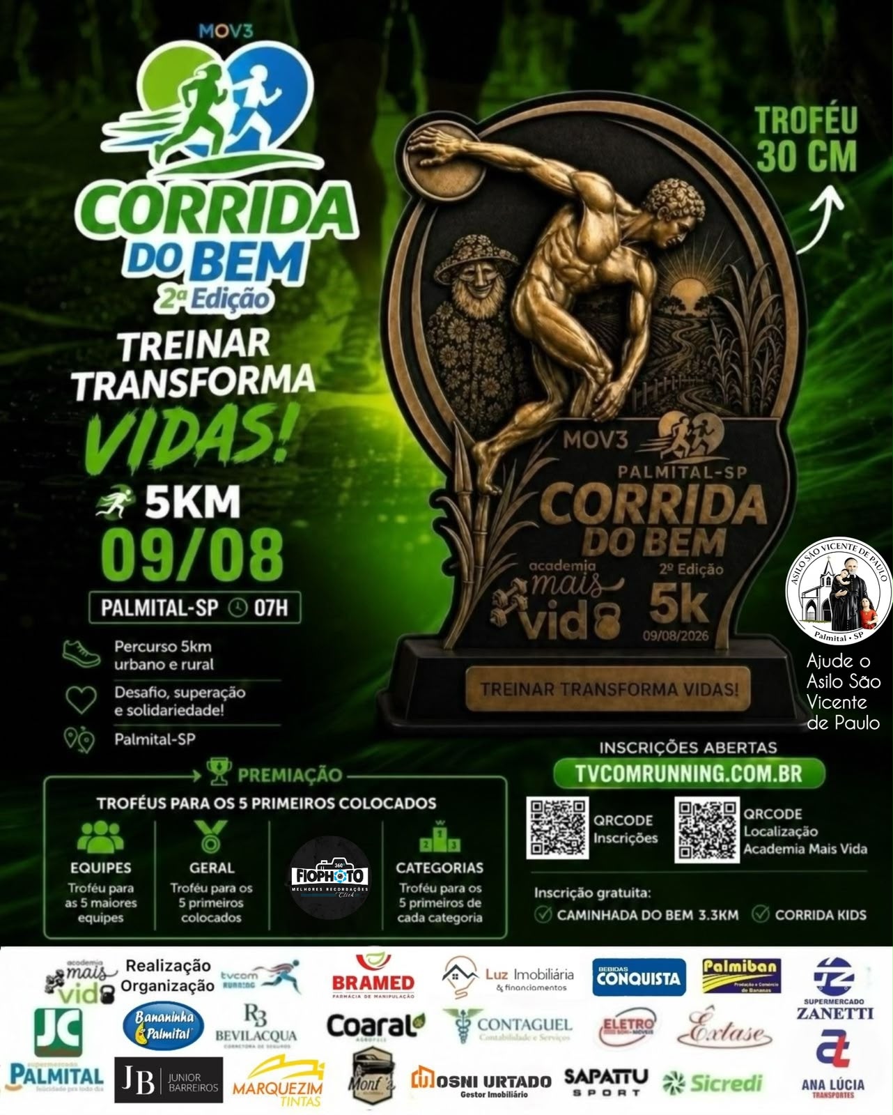 CORRIDA DO BEM 5K - 2ª EDIÇÃO PALMITAL SP