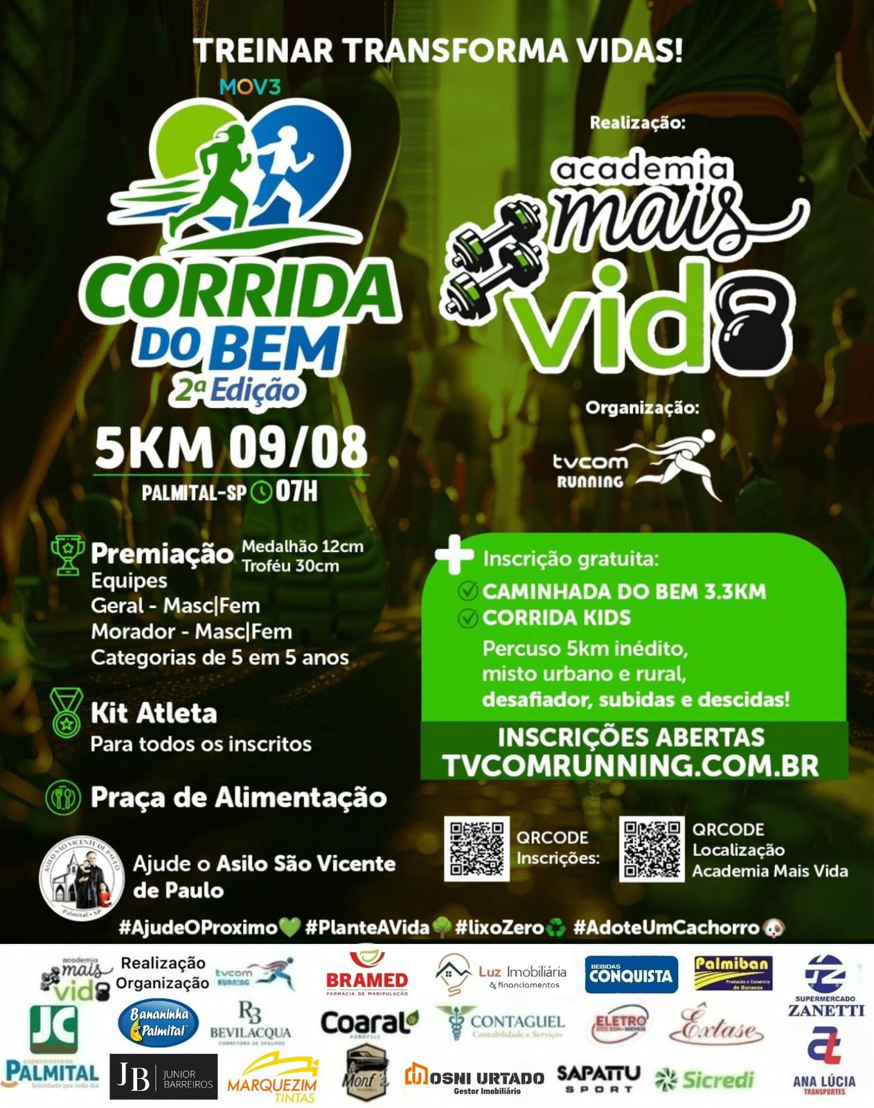 CORRIDA DO BEM 5K - 2ª EDIÇÃO PALMITAL SP