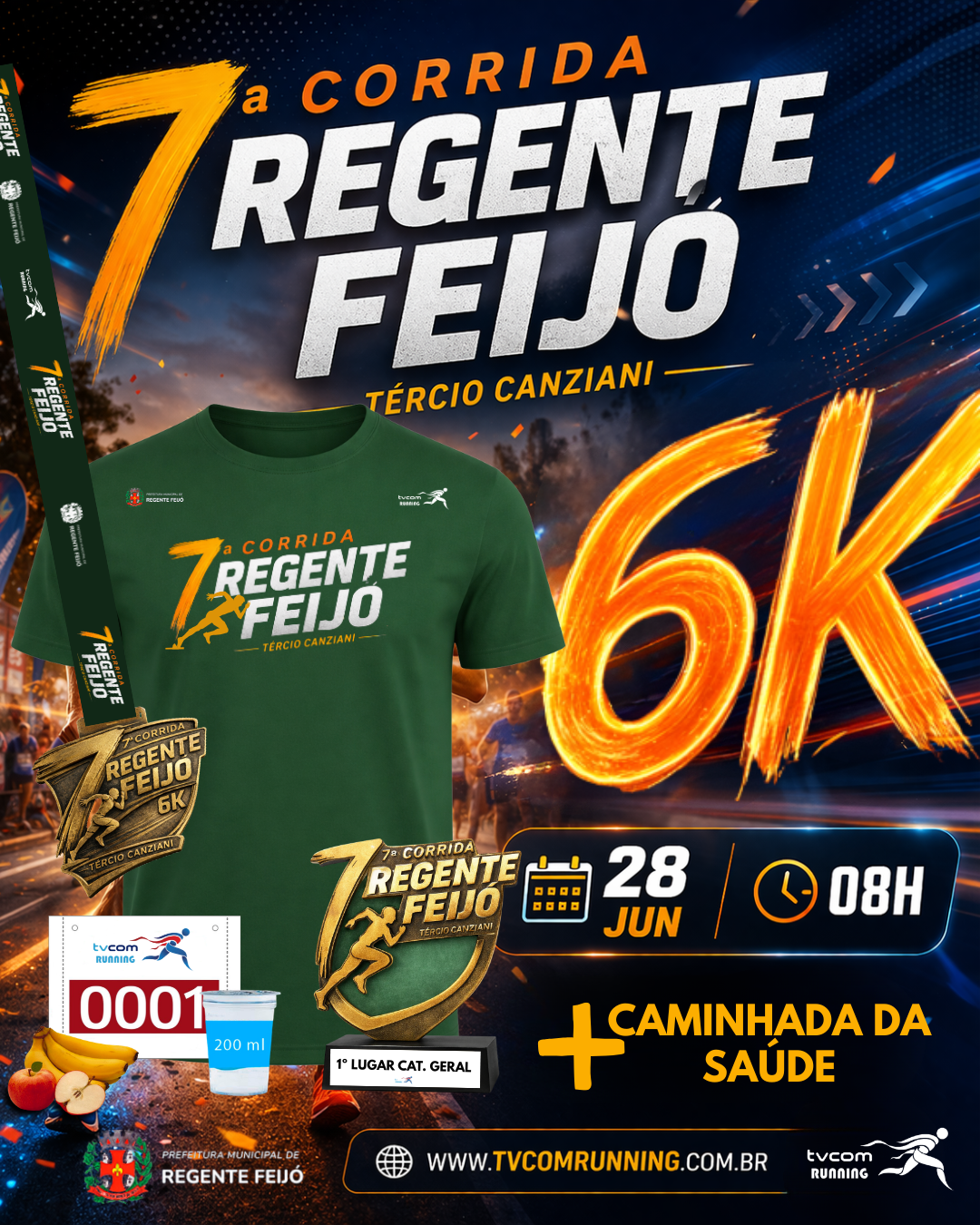 7ª CORRIDA PEDESTRE DE REGENTE FEIJÓ SP 6K