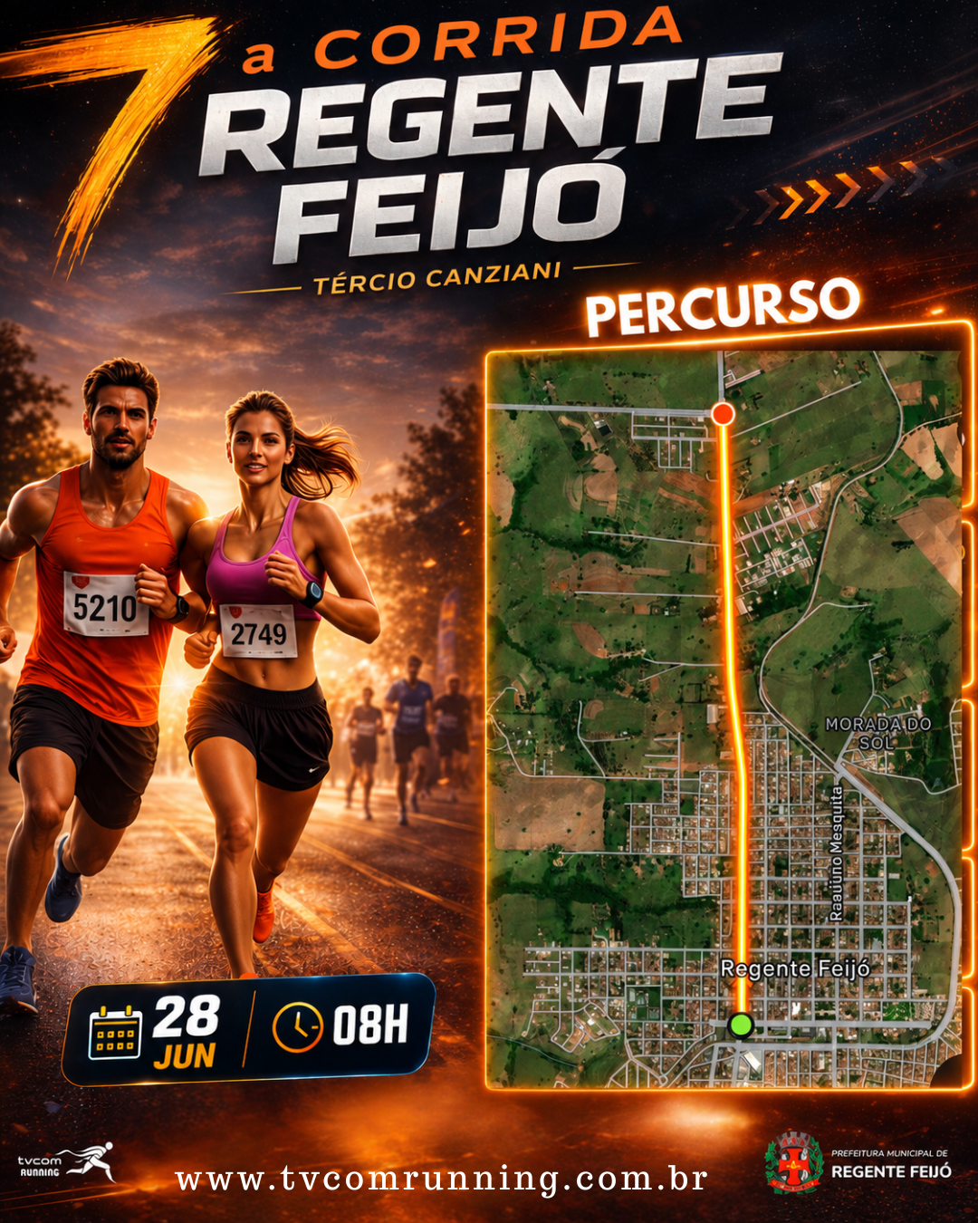 7ª CORRIDA PEDESTRE DE REGENTE FEIJÓ SP 6K