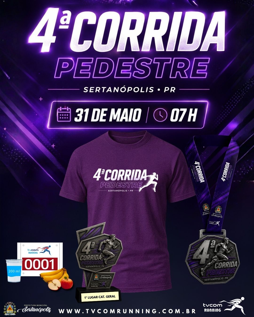 4ª CORRIDA PEDESTRE DE SERTANÓPOLIS PR 6K