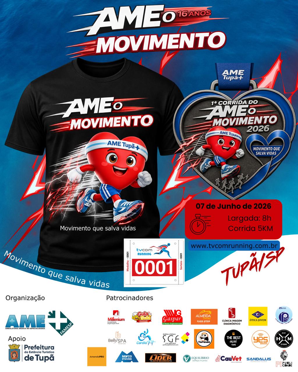 1ª CORRIDA E CAMINHADA AME O MOVIMENTO TUPÃ SP