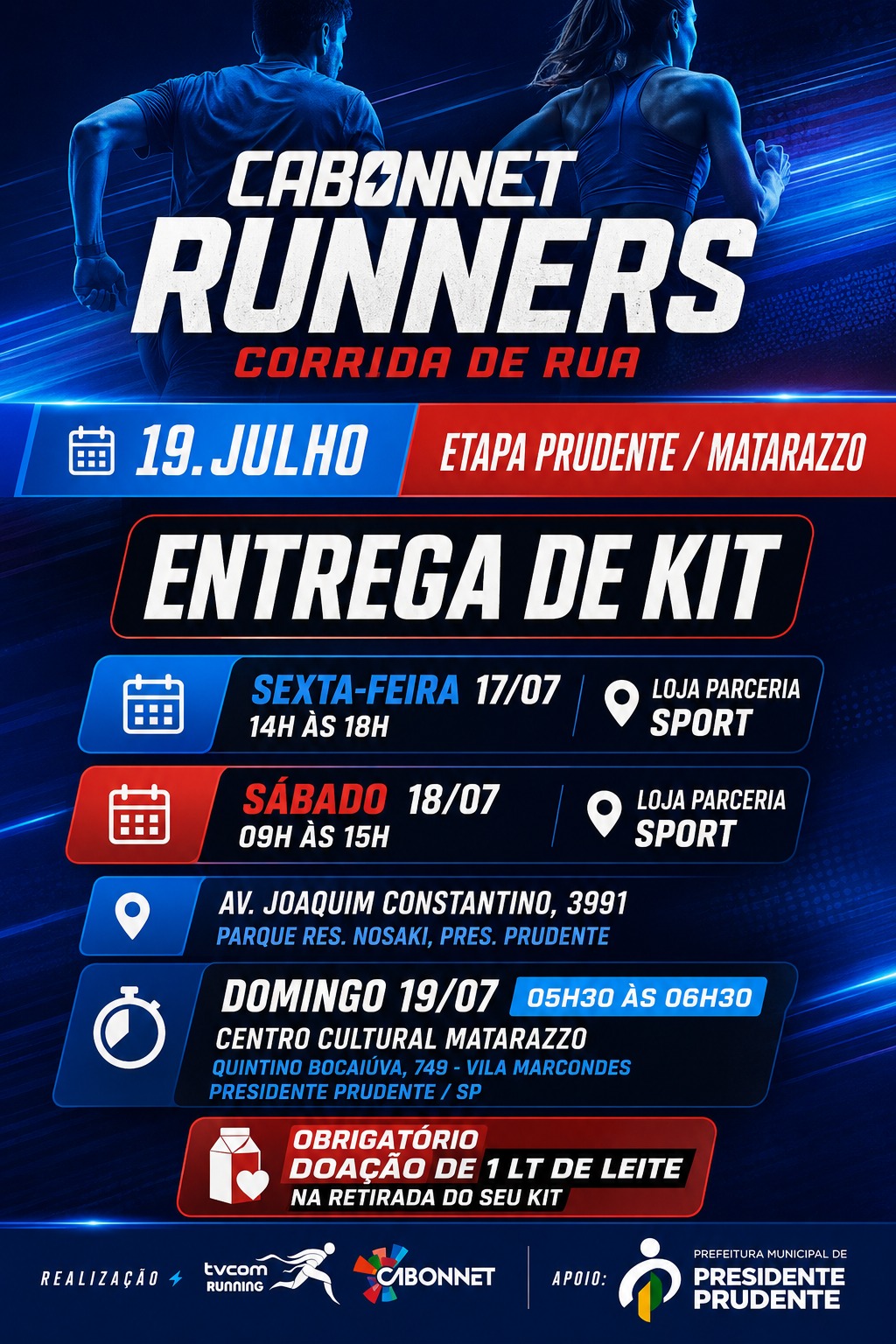 CABONNET RUNNERS ETAPA PRESIDENTE PRUDENTE SP