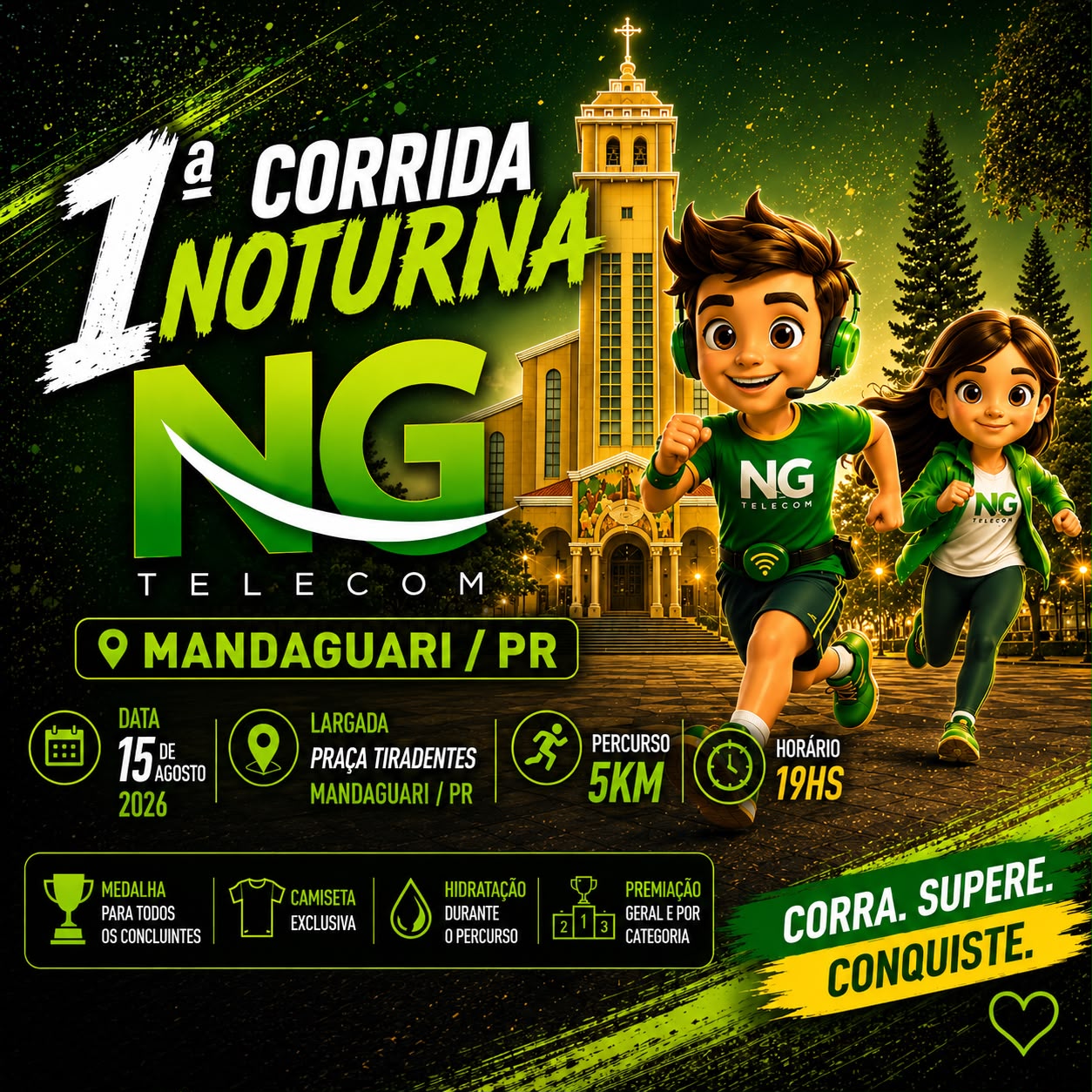 1ª CORRIDA NOTURNA NG TELECOM MANDAGUARI PR