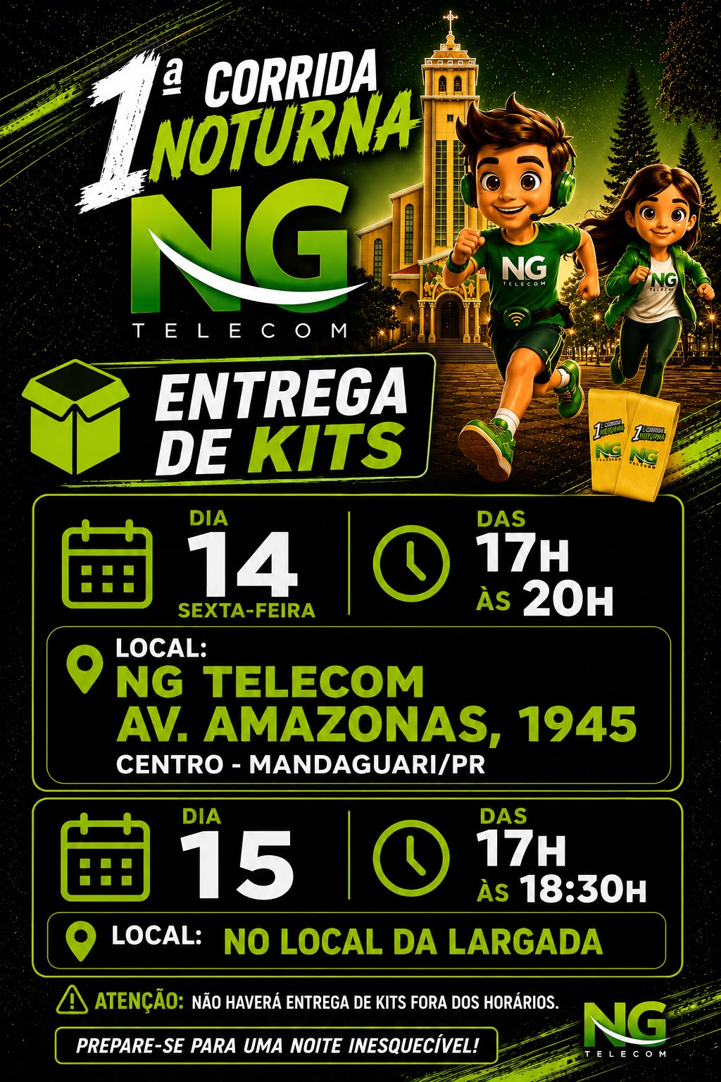 1ª CORRIDA NOTURNA NG TELECOM MANDAGUARI PR