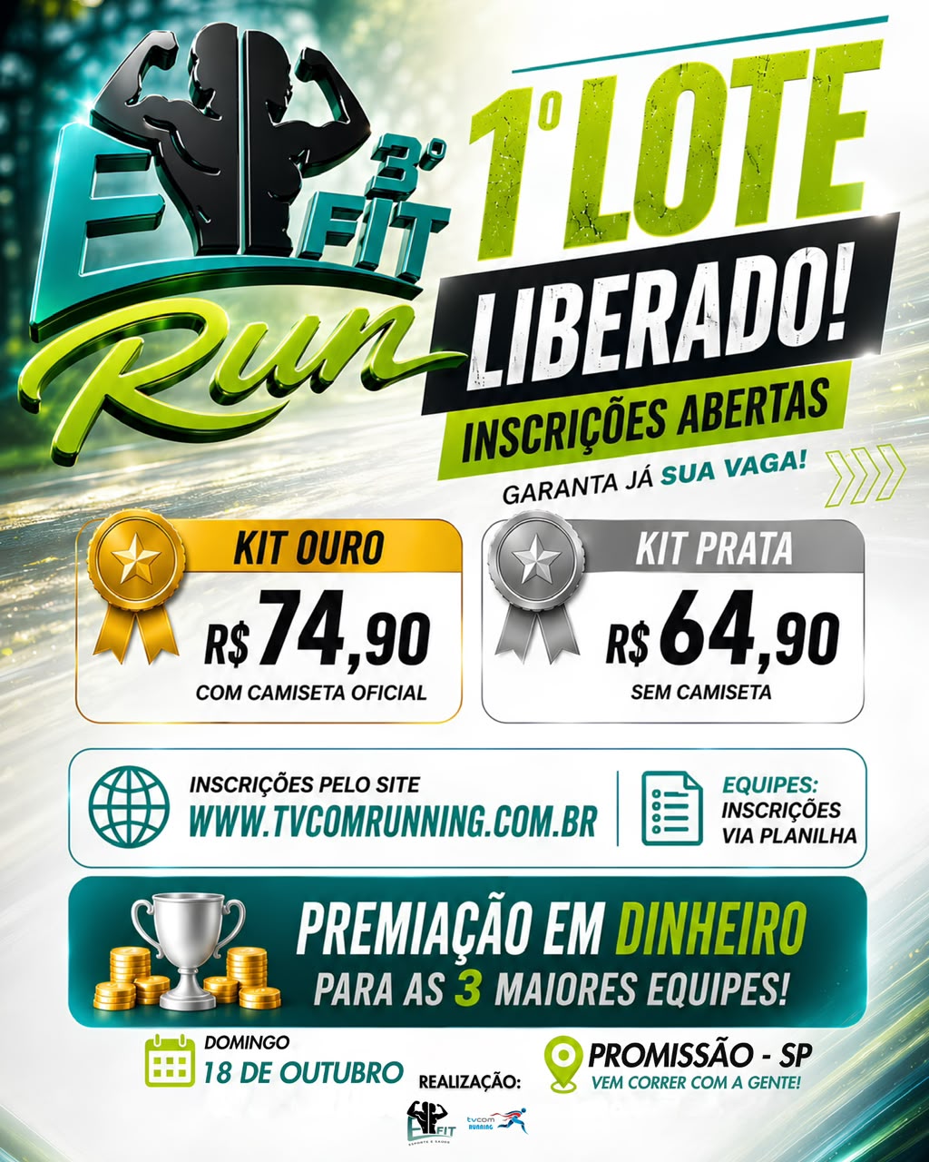 3° E-FIT RUN PROMISSÃO - SUPER 5K