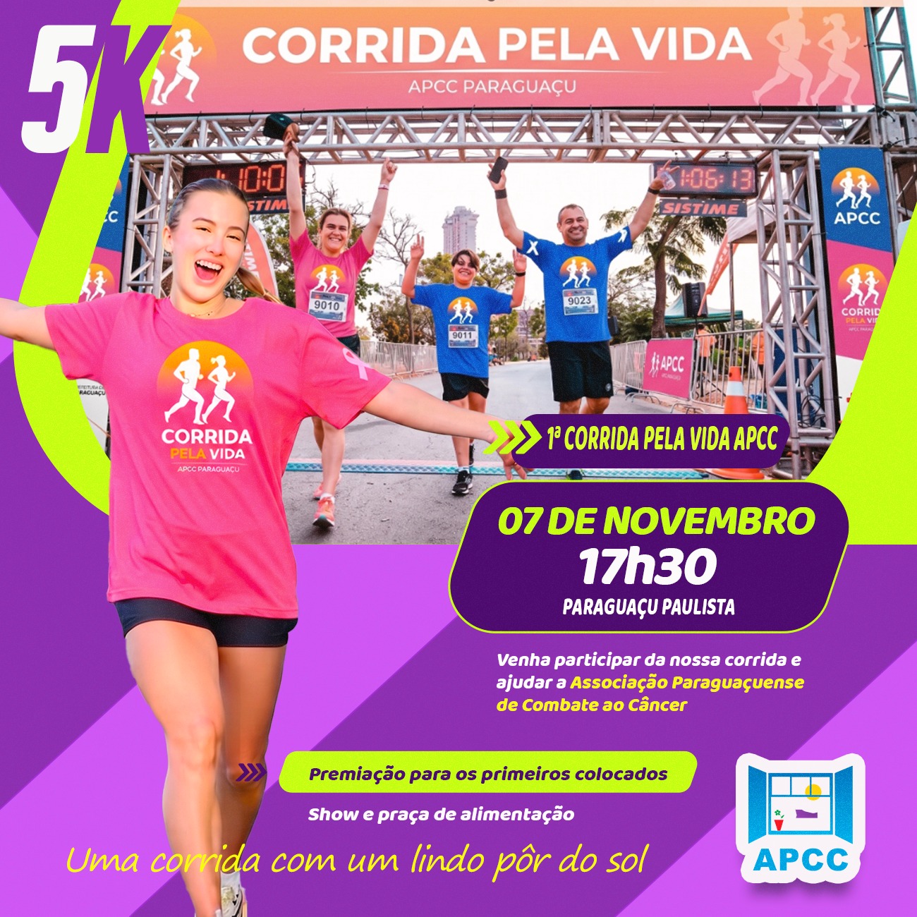 CORRIDA PELA VIDA 1ª EDIÇÃO PARAGUAÇU PAULISTA SP
