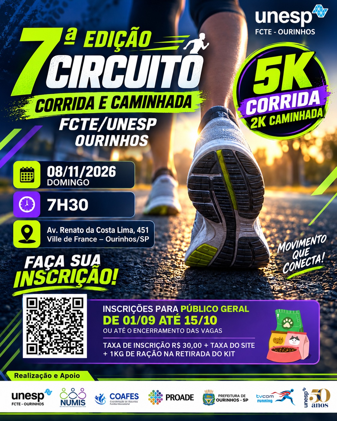 7º CIRCUITO DE CORRIDA E CAMINHADA UNESP OURINHOS