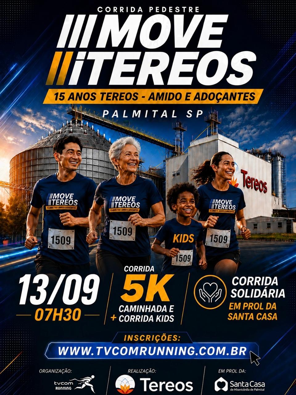 1ª CORRIDA E CAMINHADA SOLIDÁRIA DA TEREOS PALMITAL SP