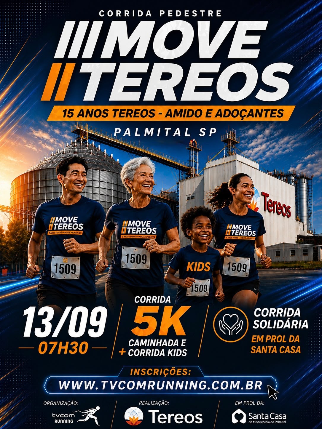 1ª CORRIDA E CAMINHADA SOLIDÁRIA DA TEREOS PALMITAL SP