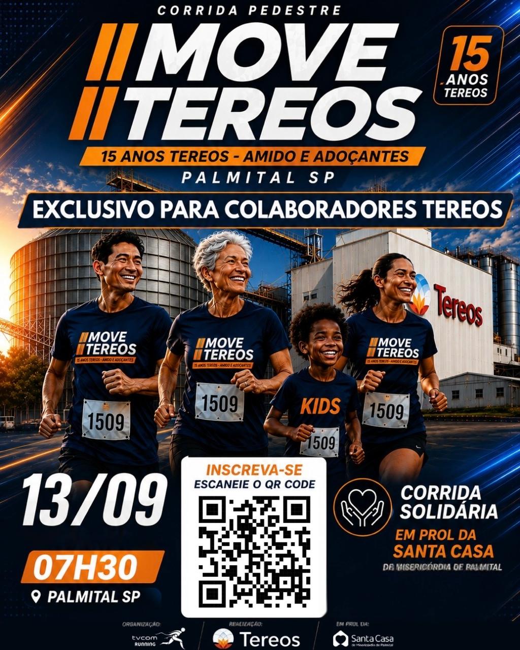 EXCLUSIVO COLABORADOR TEREOS - 1ª CORRIDA E CAMINHADA SOLIDÁRIA DA TEREOS PALMITAL SP
