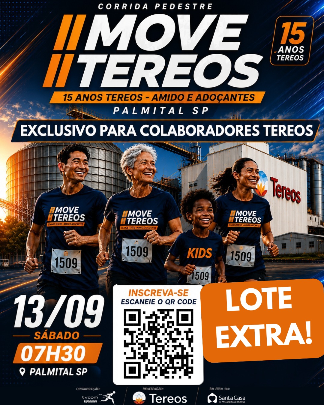 EXCLUSIVO COLABORADOR TEREOS - 1ª CORRIDA E CAMINHADA SOLIDÁRIA DA TEREOS PALMITAL SP