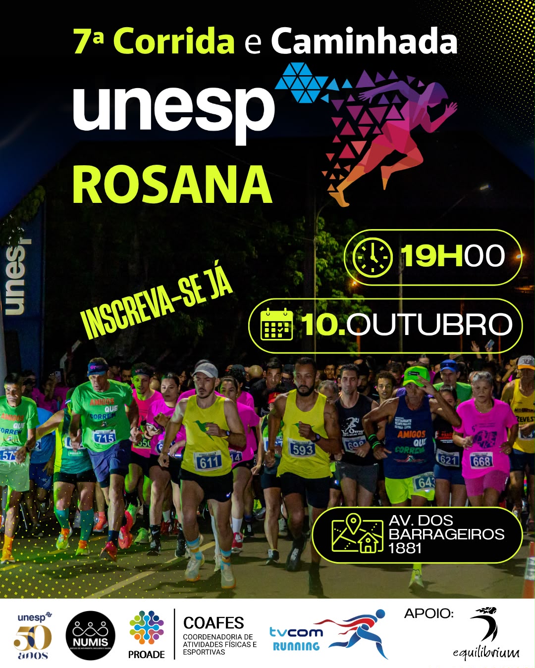 7ª CORRIDA E CAMINHADA DA UNESP DE ROSANA