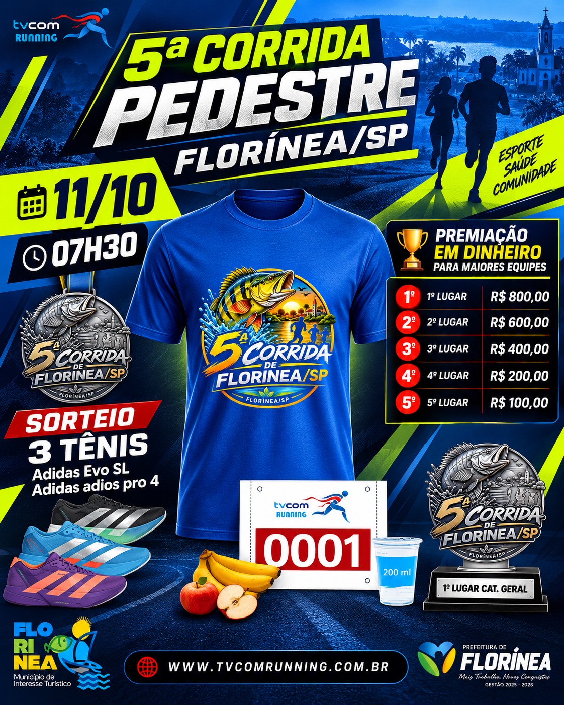 5ª CORRIDA PEDESTRE DE FLORÍNEA SP
