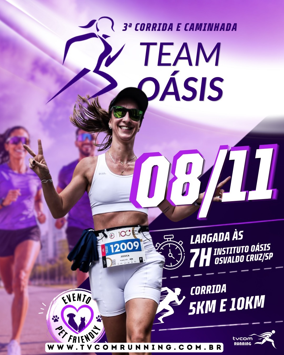 3ª CORRIDA E CAMINHADA TEAM OÁSIS OSVALDO CRUZ SP