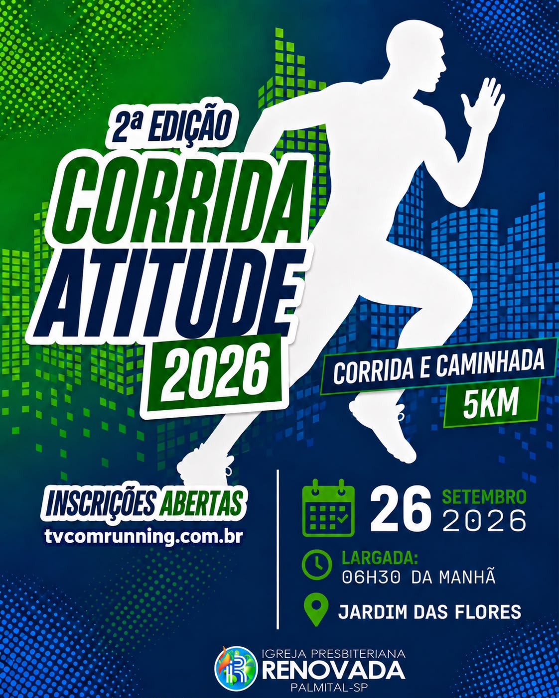 2ª CORRIDA ATITUDE DA IGREJA PRESBITERIANA RENOVADA DE PALMITAL SP