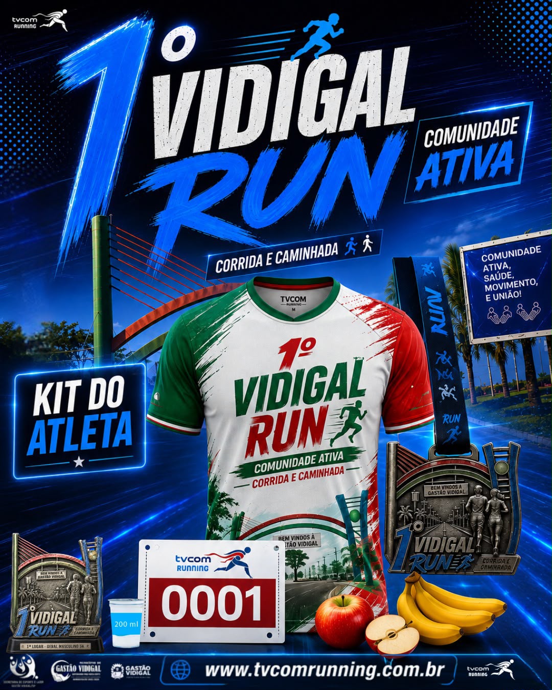 1ª CORRIDA E CAMINHADA DE GASTÃO VIDIGAL SP