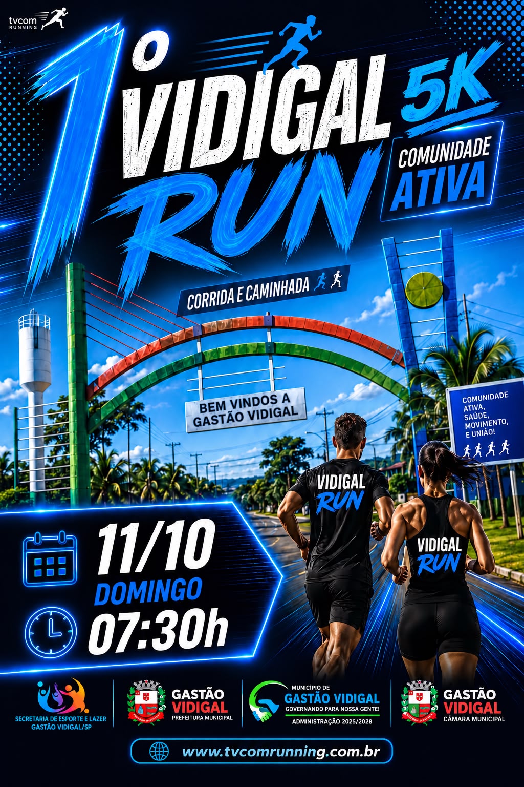 1ª CORRIDA E CAMINHADA DE GASTÃO VIDIGAL SP