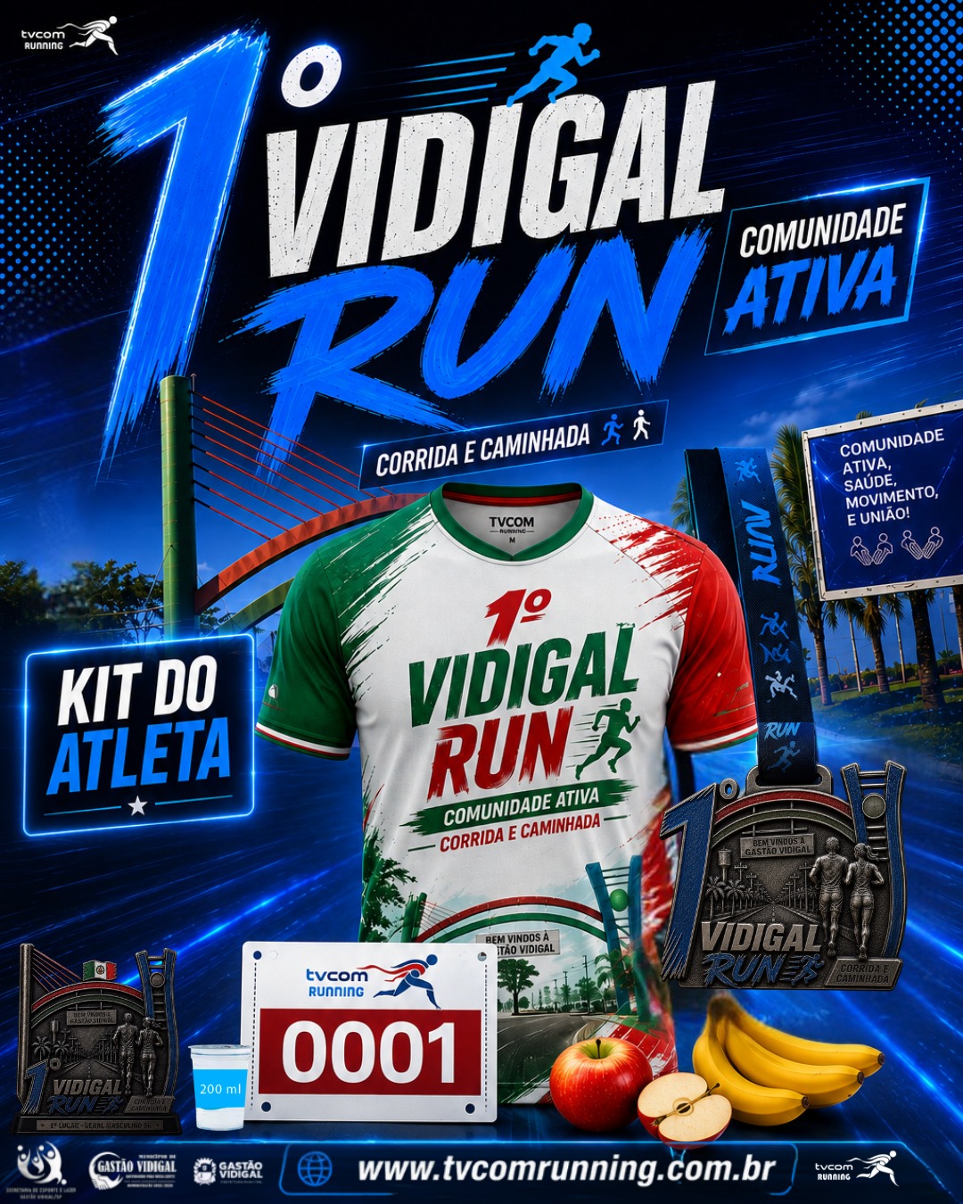 1ª CORRIDA E CAMINHADA DE GASTÃO VIDIGAL SP