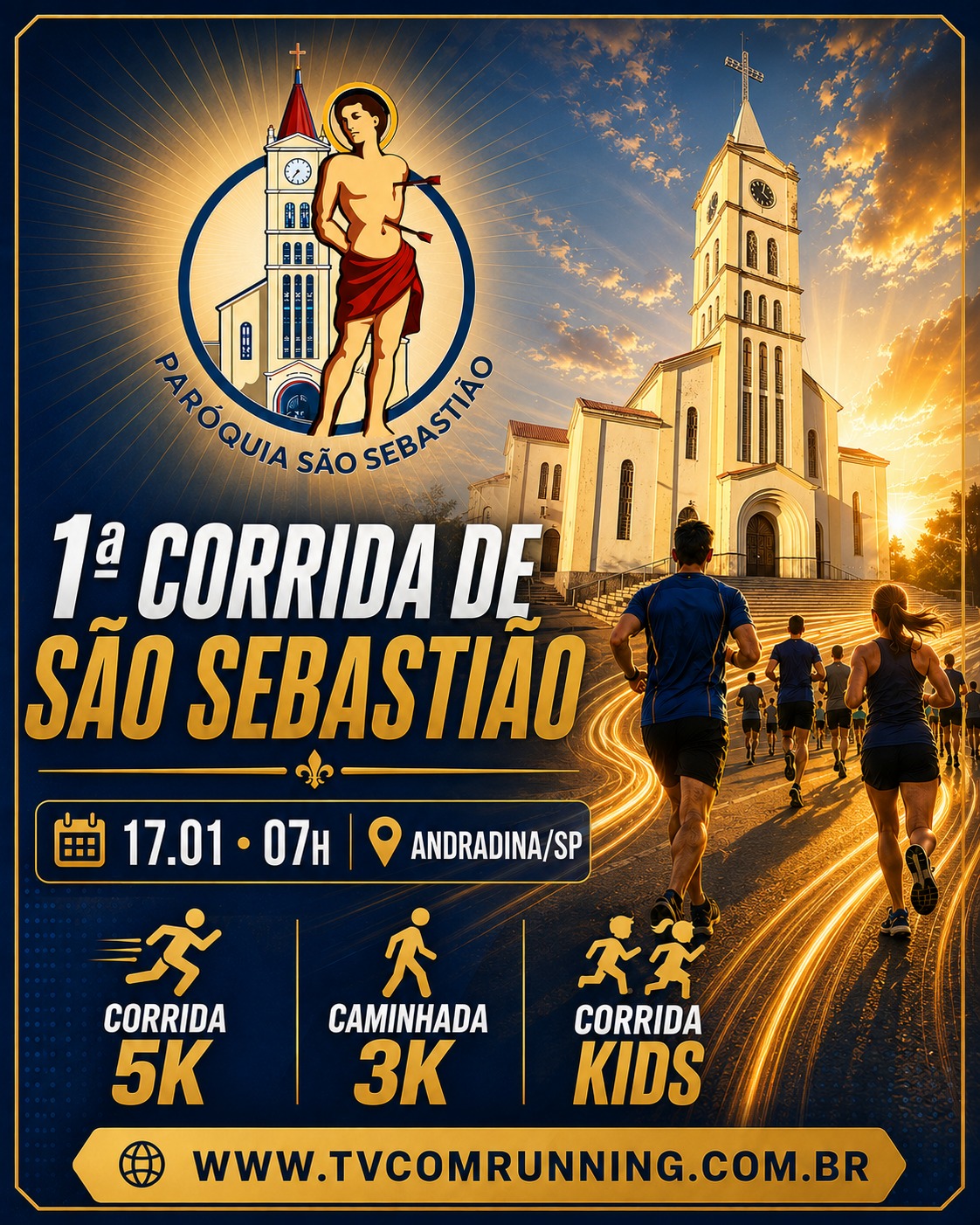 1ª CORRIDA DE SÃO SEBASTIÃO DE ANDRADINA SP