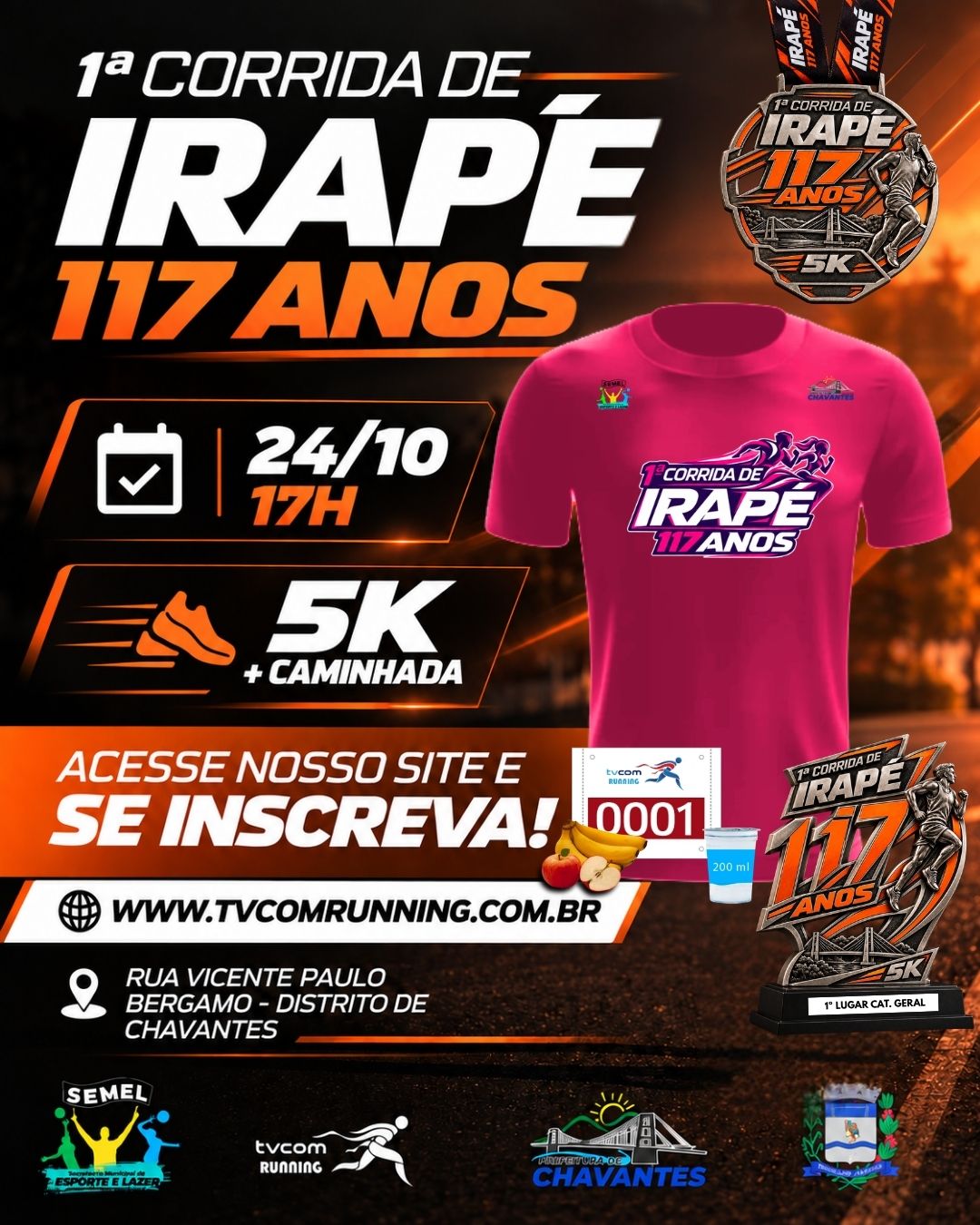 1ª CORRIDA DE IRAPÉ 117 ANOS DISTRITO DE CHAVANTES SP
