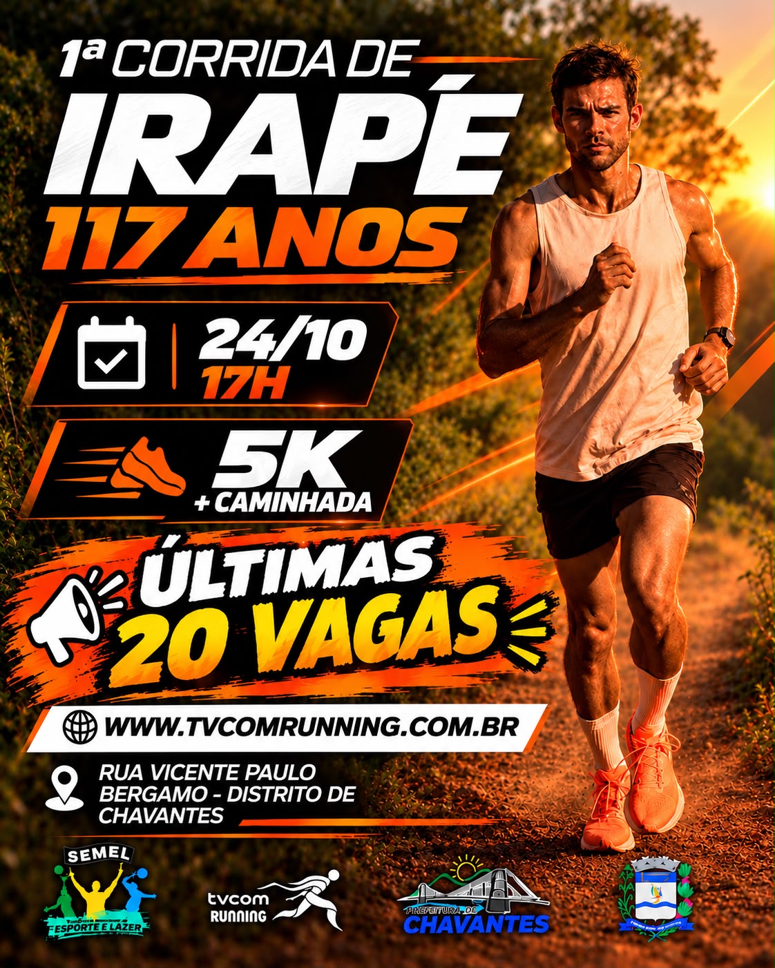 1ª CORRIDA DE IRAPÉ 117 ANOS DISTRITO DE CHAVANTES SP