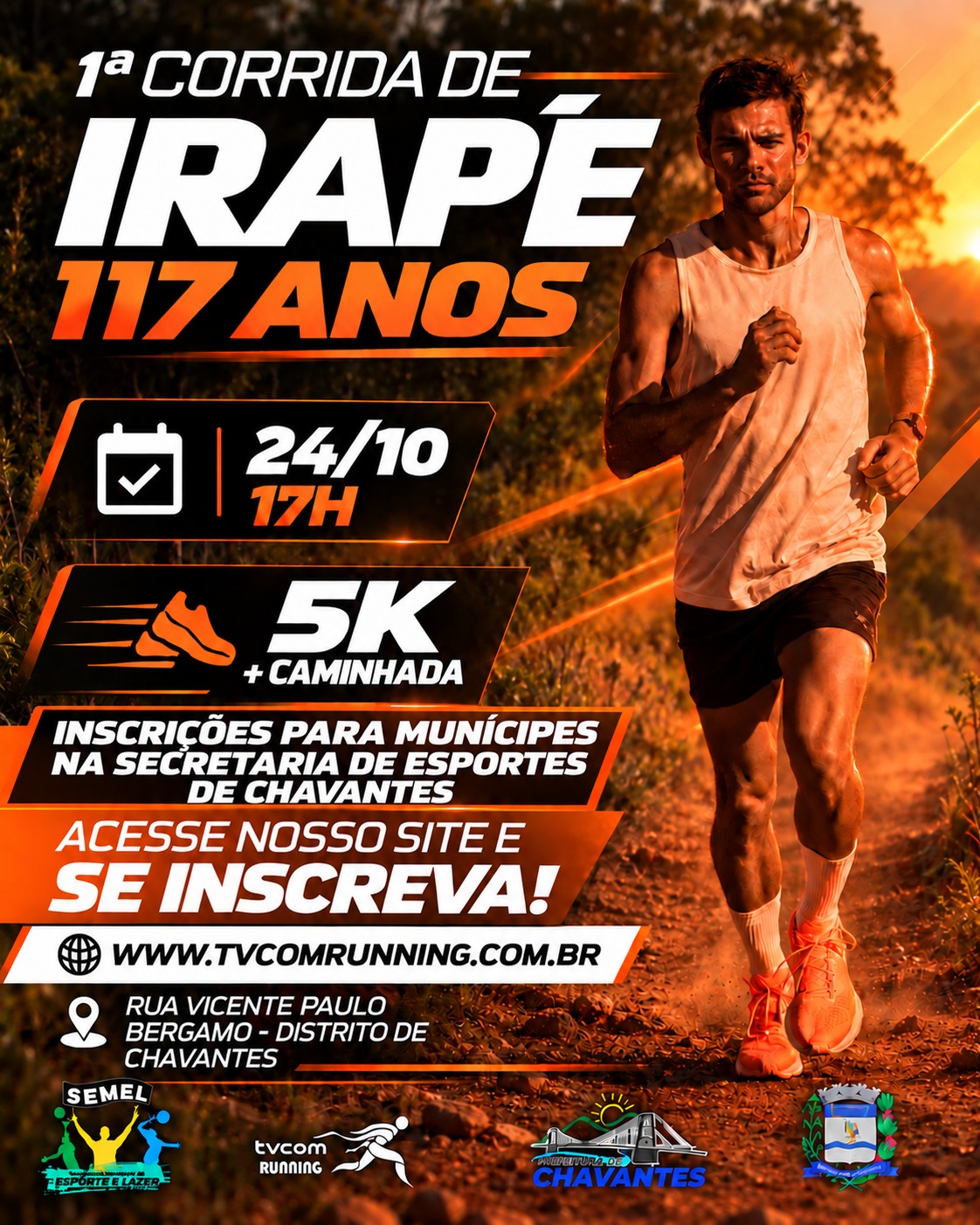 1ª CORRIDA DE IRAPÉ 117 ANOS DISTRITO DE CHAVANTES SP